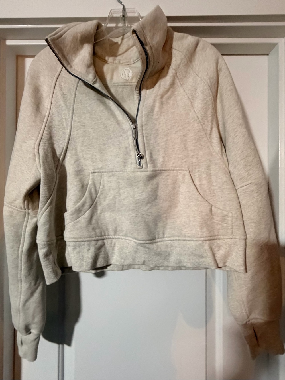 lululemon athletica Cream Half-Zip Pullover Hoodie